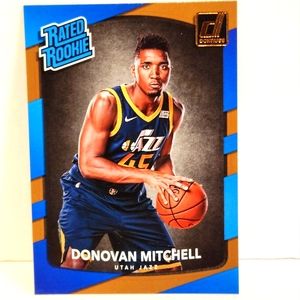 Donovan Mitchell 2017-18 Panini Donruss Rated Rookie Card RC #188 Utah Jazz